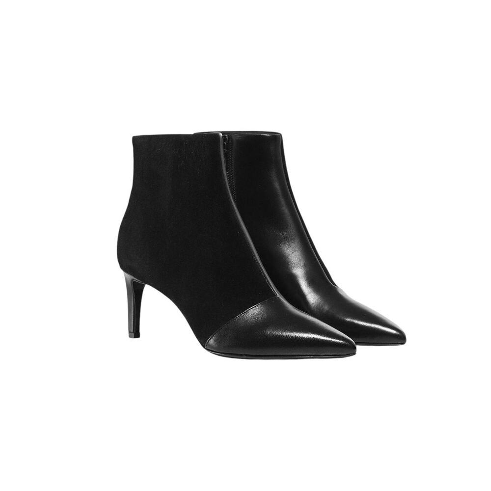 rag & bone Beha Black Multi Leather Suede Ankle Boots 38.5